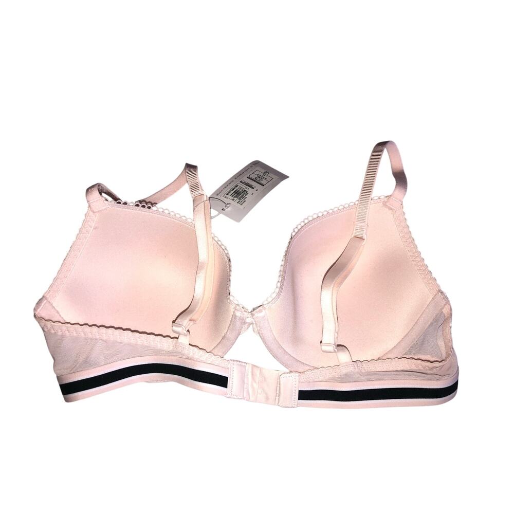Marks Spencer Bra Size Uk/Us 34c Eur 75c Fr 90c Pale Rose Lace Padded Plunge New — image 2 of 5